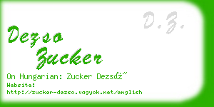 dezso zucker business card